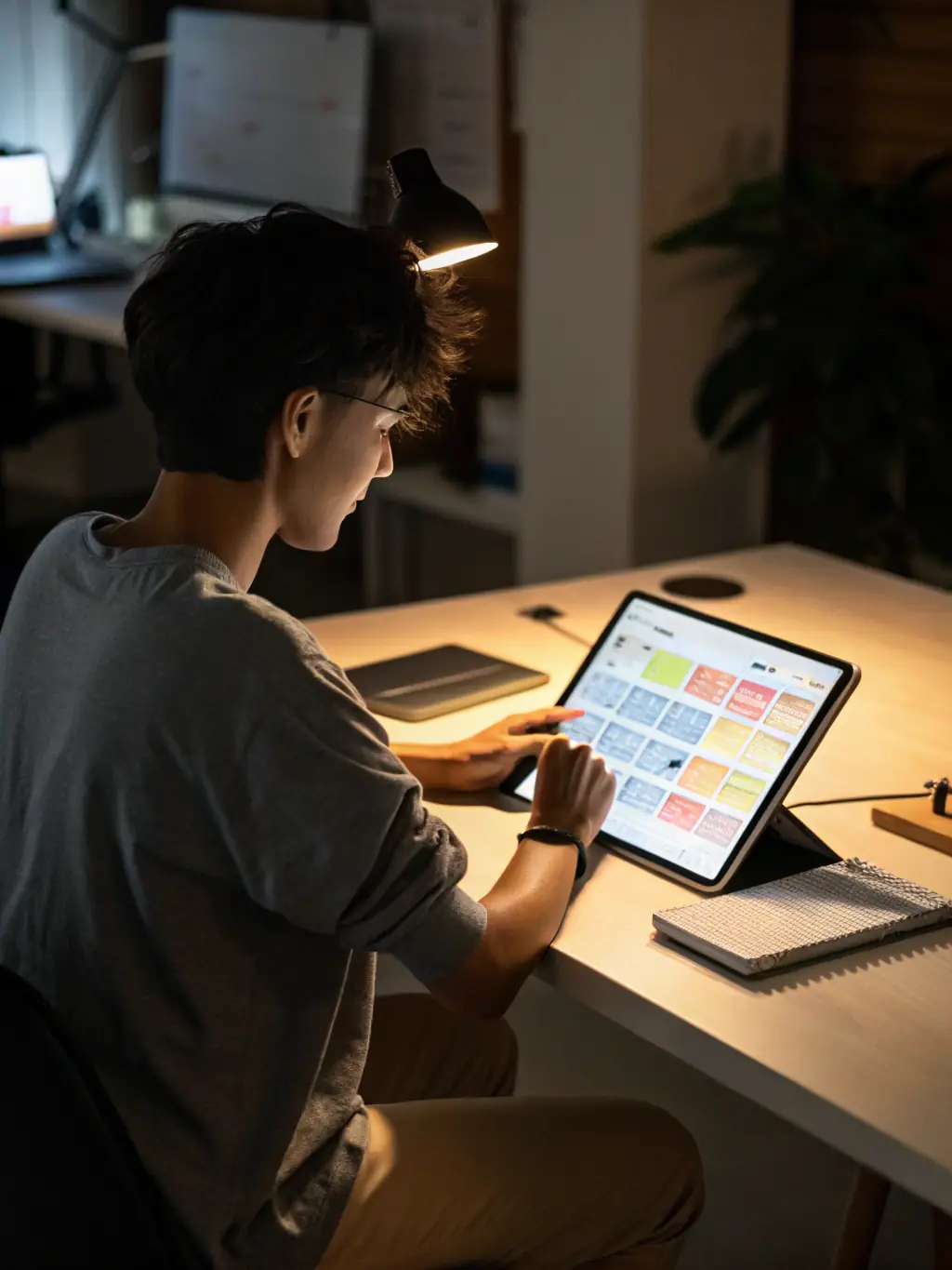 A person using a digital calendar on a tablet, scheduling tasks and appointments, with a focus on time management and organization, in the context of productivity resources offered by formaccesshub.