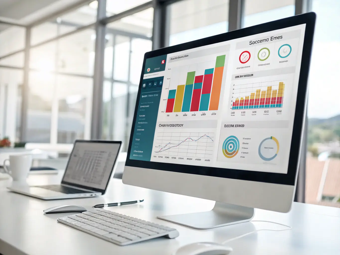 An image of a project management dashboard, showcasing key performance indicators and progress tracking for a complex project.